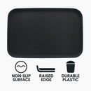 BAR BUTLER BLACK NON-SLIP RECTANGULAR TRAY (560mm x 410mm)