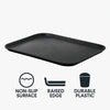 BAR BUTLER BLACK NON-SLIP RECTANGULAR TRAY, 455MMX355MM