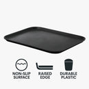 BAR BUTLER BLACK NON-SLIP RECTANGULAR TRAY (455mm x 355mm)