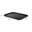 BAR BUTLER BLACK NON-SLIP RECTANGULAR TRAY, (355X455MM)