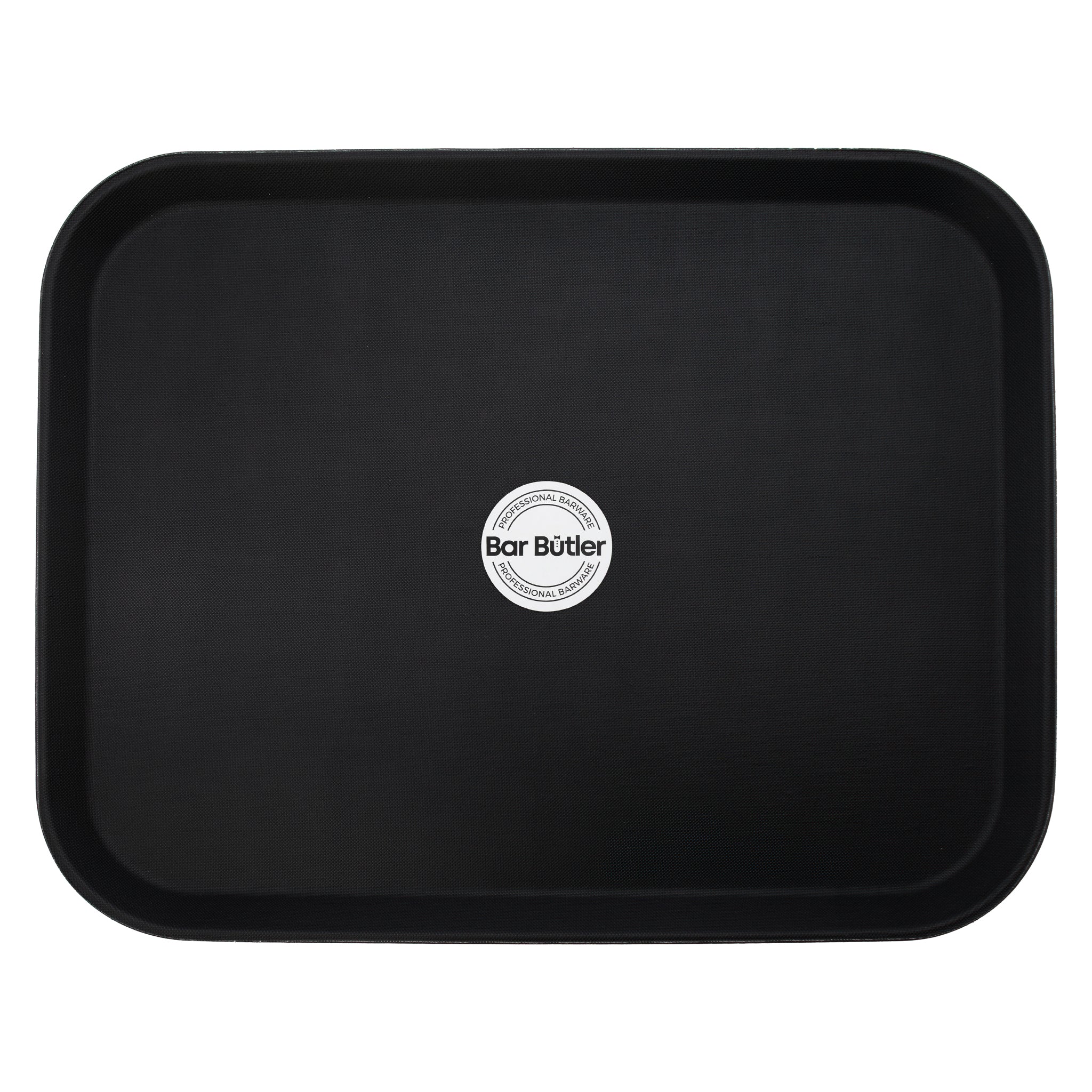 BAR BUTLER BLACK NON-SLIP RECTANGULAR TRAY, 455MMX355MM
