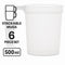 BAR BUTLER STACKING BEER MUG PLASTIC 500ML 6PK, 94MM DIA