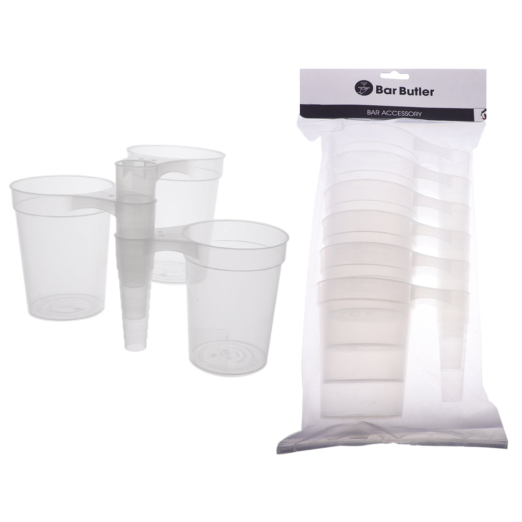 BAR BUTLER STACKING BEER MUG PLASTIC 6 PACK, 500ML