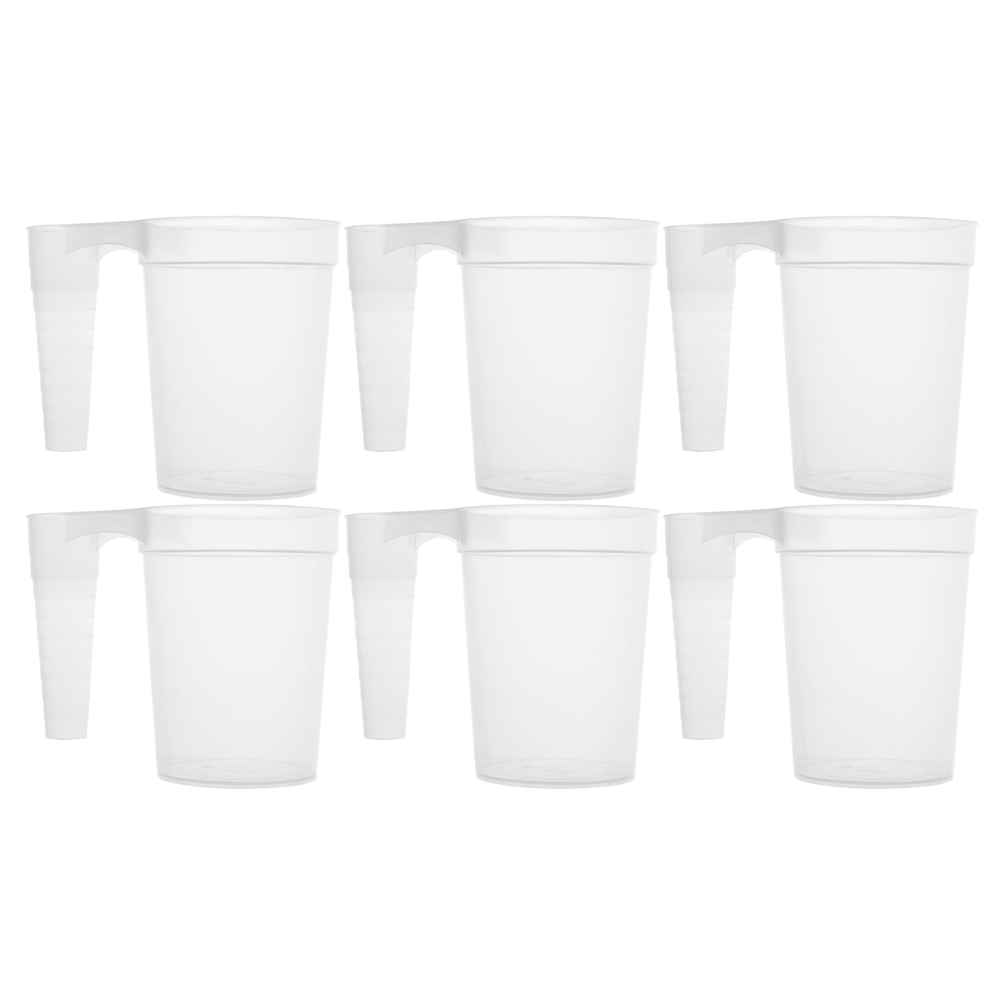 BAR BUTLER STACKING BEER MUG PLASTIC 500ML 6PK, 94MM DIA