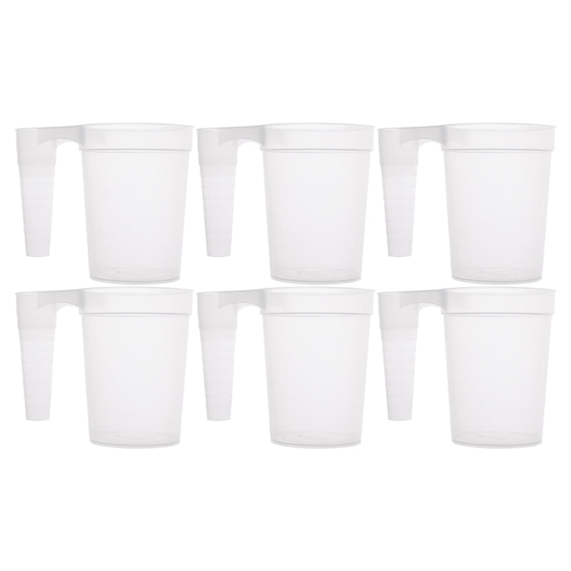 BAR BUTLER STACKING BEER MUG PLASTIC 6 PACK, 500ML  (94MM DIAX150X120MM)