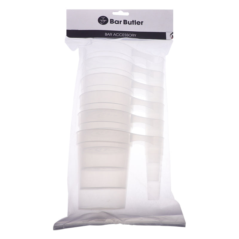 BAR BUTLER STACKING BEER MUG PLASTIC 6 PACK, 500ML  (94MM DIAX150X120MM)