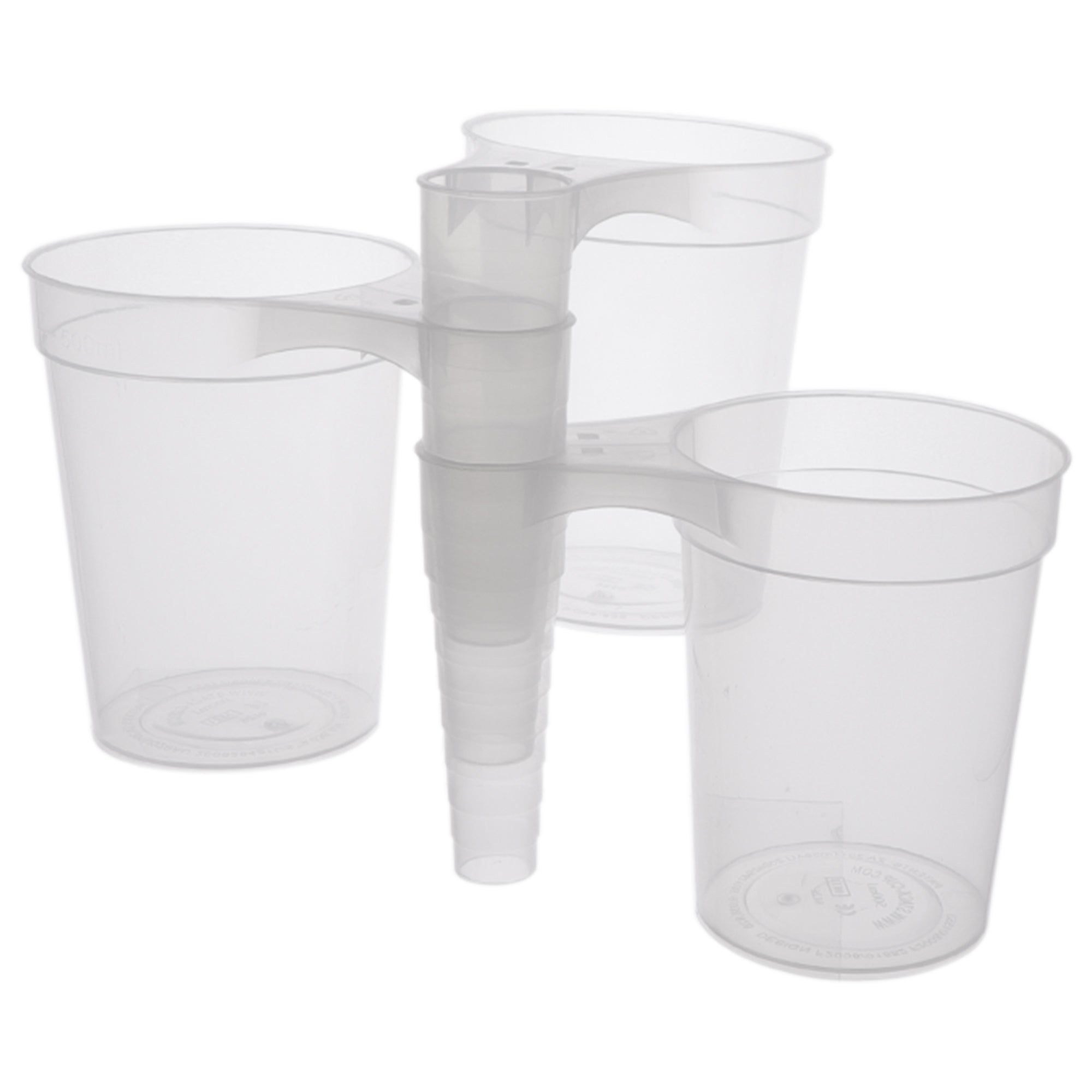 BAR BUTLER STACKING BEER MUG PLASTIC 500ML 6PK, 94MM DIA