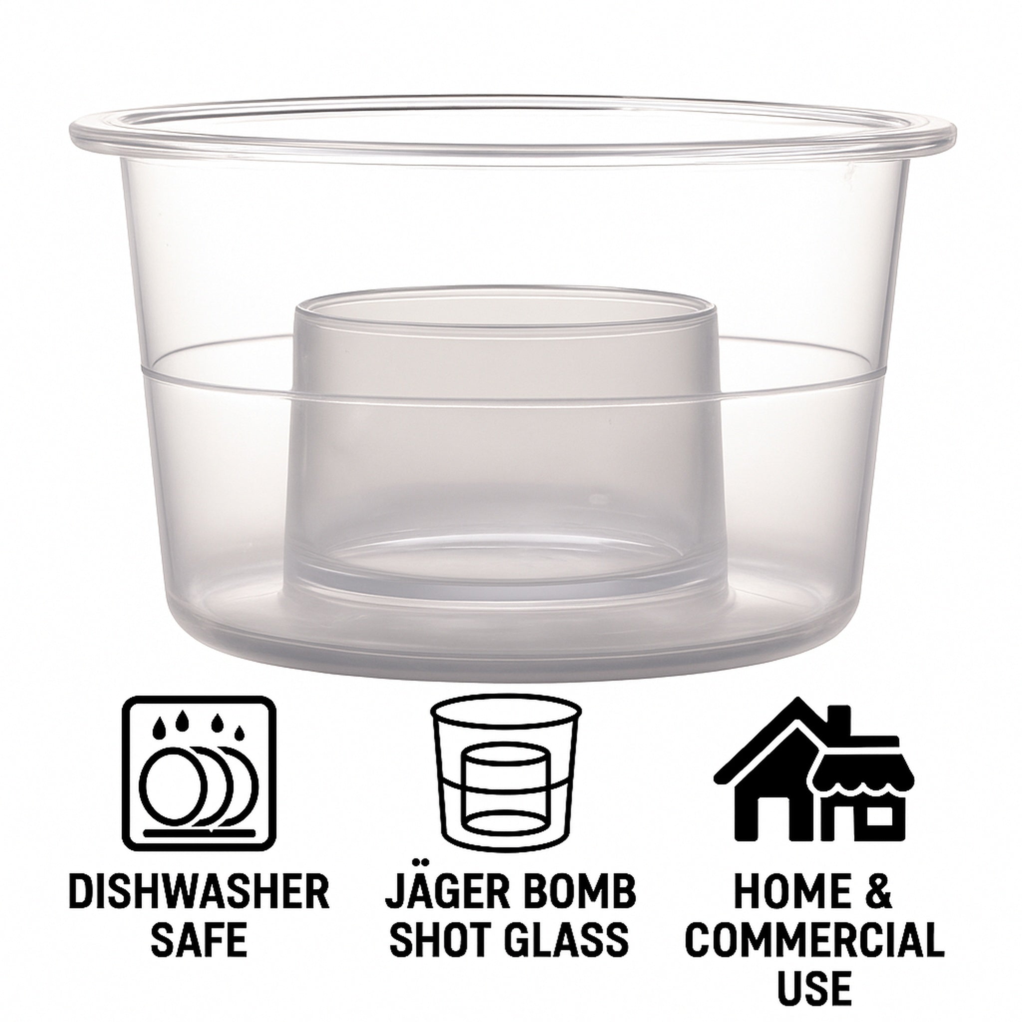 BAR BUTLER JAGER BOMB PLASTIC SHOT GLASSES 25ML/145ML, 6 PACK