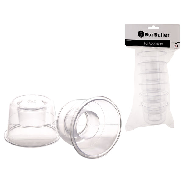 BAR BUTLER JAGER BOMB SHOT GLASS PLASTIC 6 PACK, 25ML/150ML (78MM DIAX52MM l 36MM DIAX28MM)
