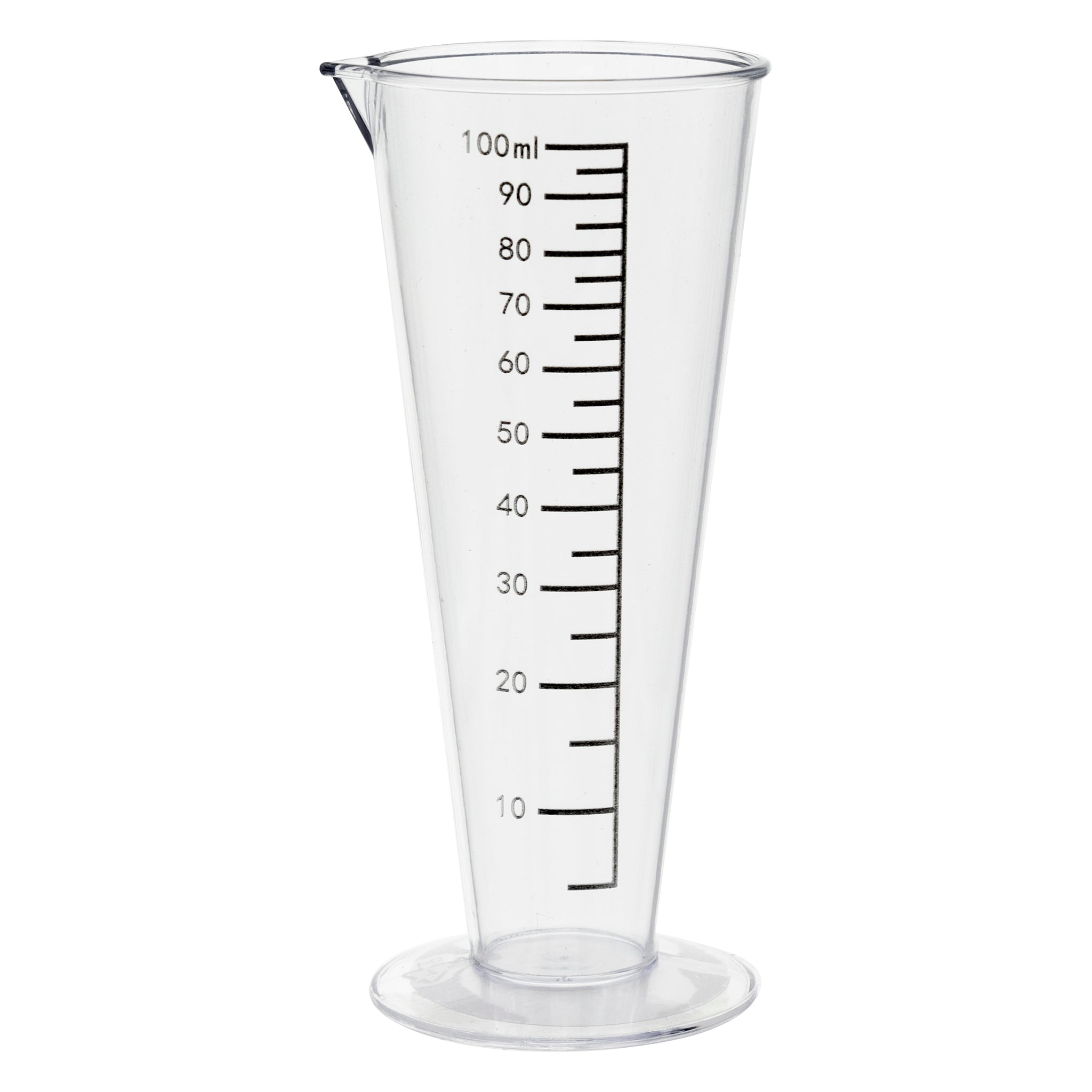 REGENT CONICAL PLASTIC MEASURING BEAKER, 100ML