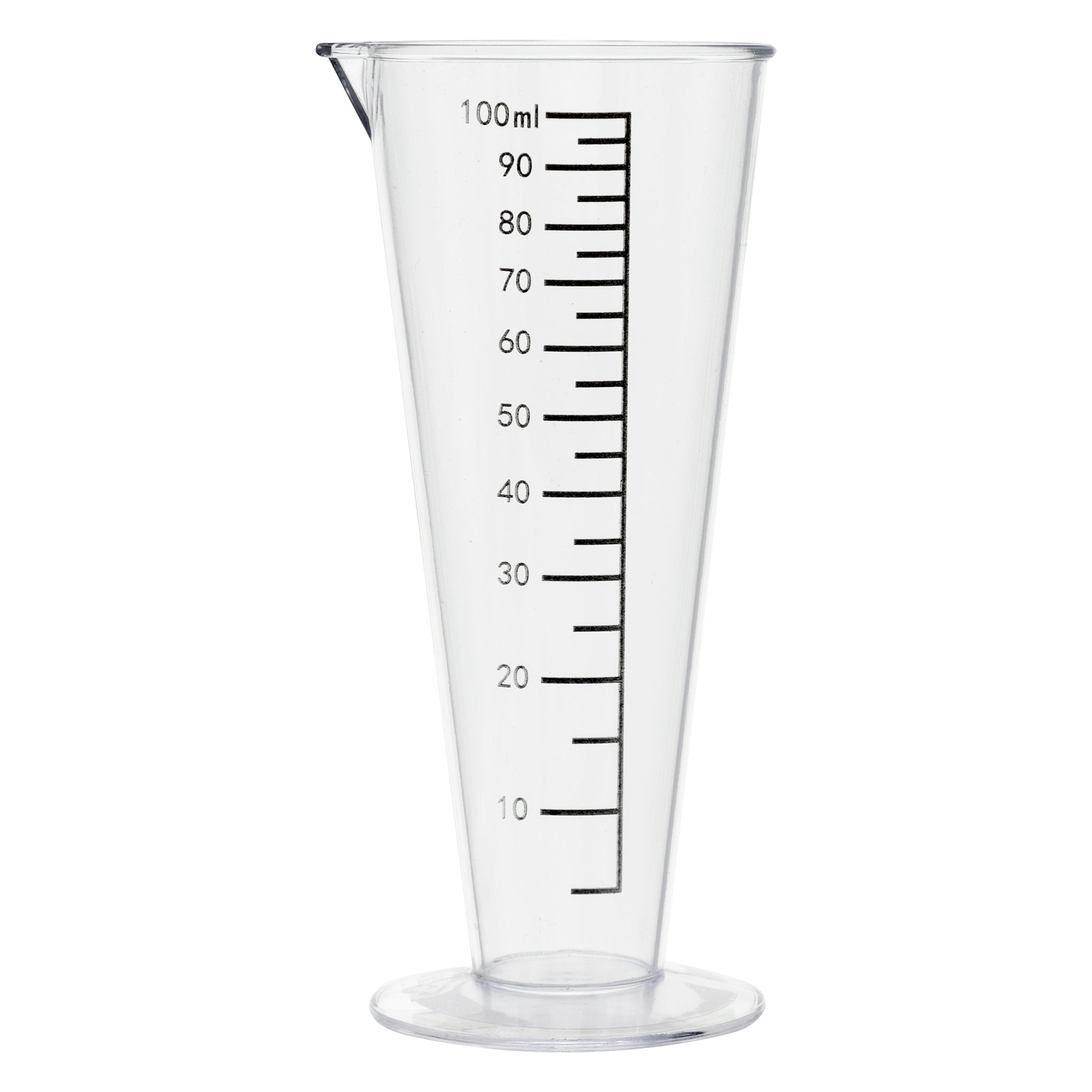 REGENT CONICAL PLASTIC MEASURING BEAKER, 100ML