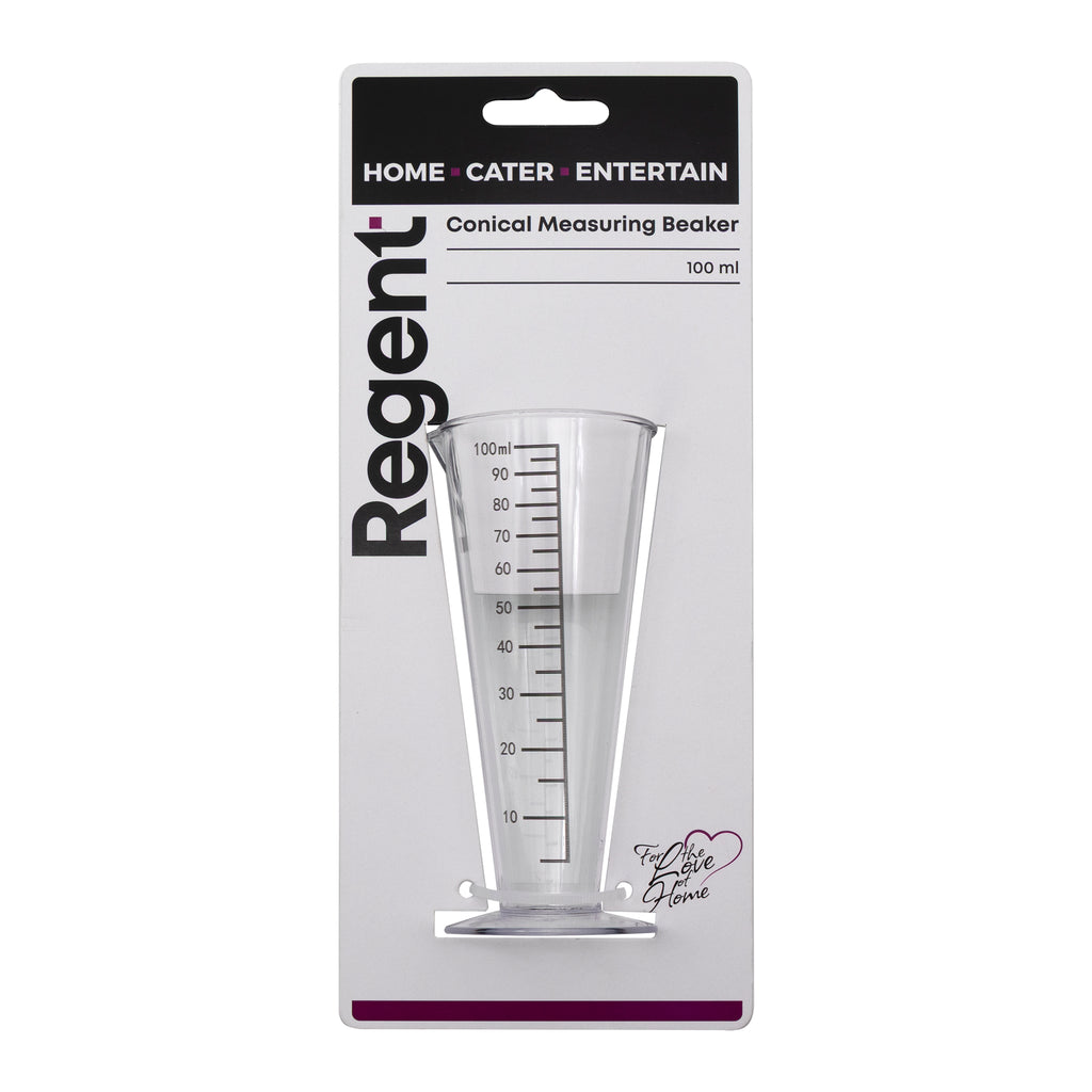 REGENT CONICAL PLASTIC MEASURING BEAKER, 100ML