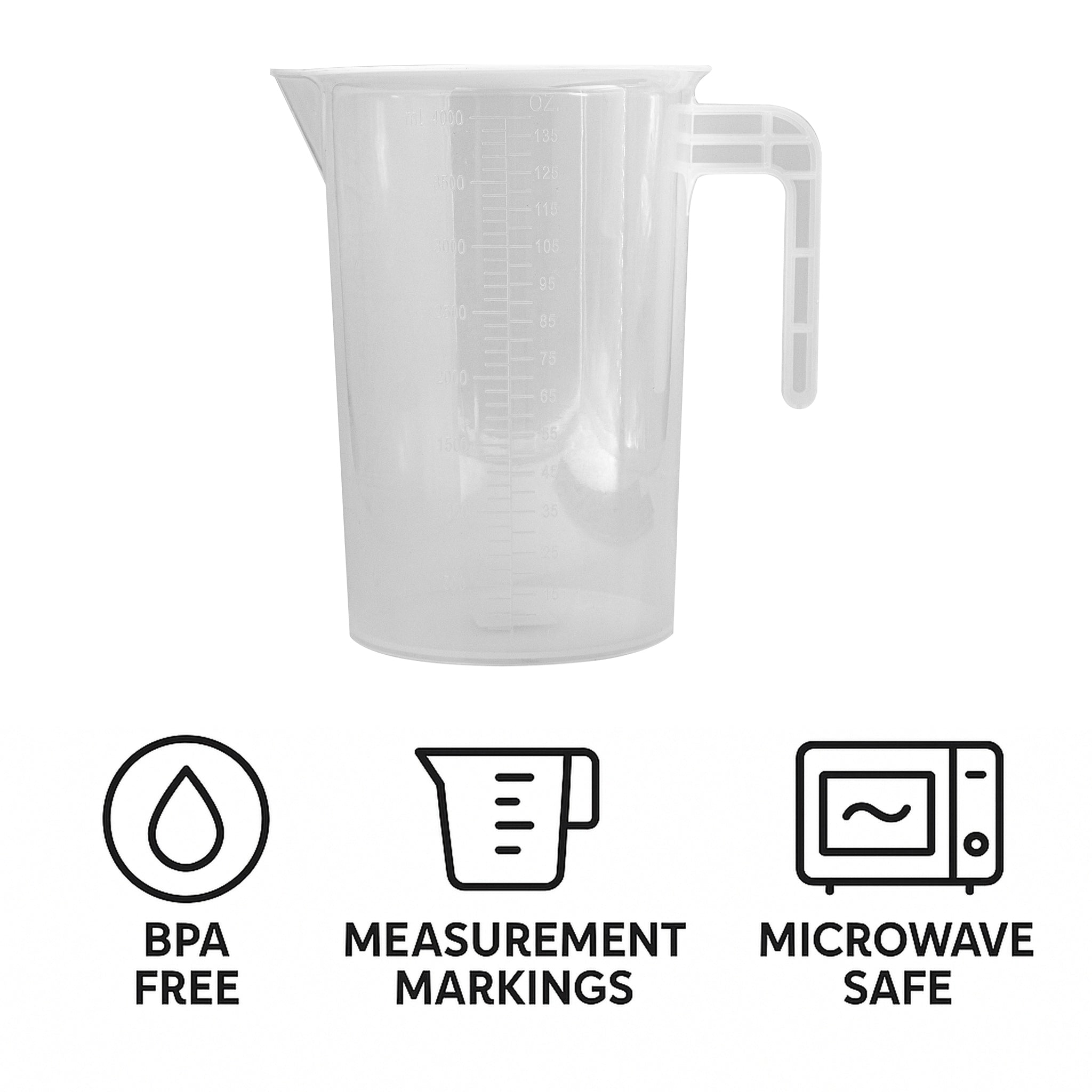 REGENT CATERING MEASURING JUG PLASTIC, 4L