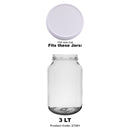 REGENT JAR LIDS WHITE 2 PACK, (110MM DIA)