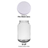 REGENT JAR LIDS WHITE 2 PACK, (110MM DIA)