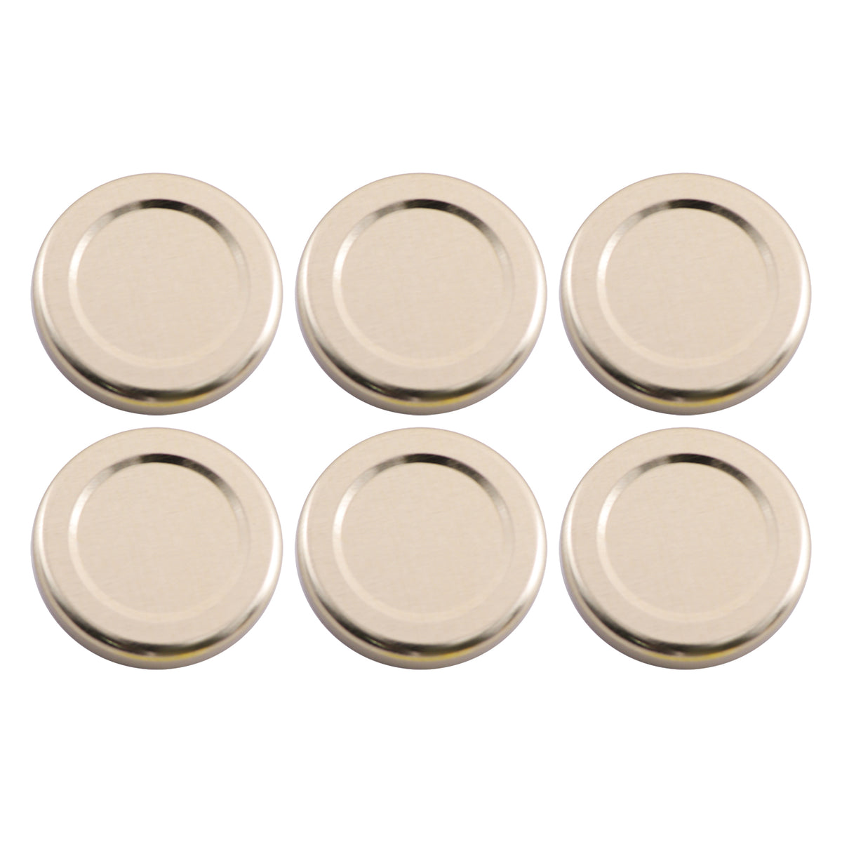 REGENT JAR LIDS GOLD 6PK, 43MM DIA