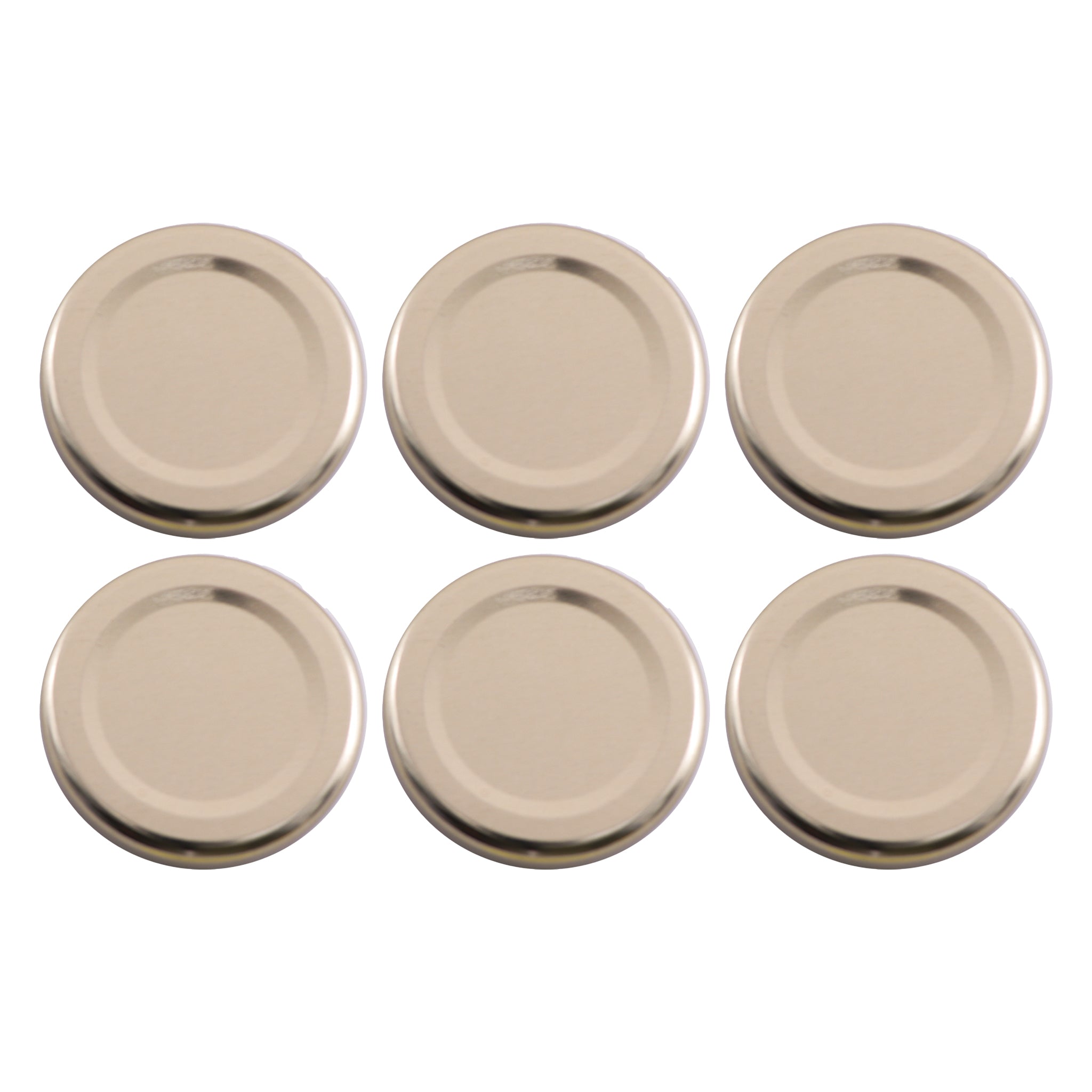 REGENT JAR LIDS GOLD 6PK, 48MM DIA