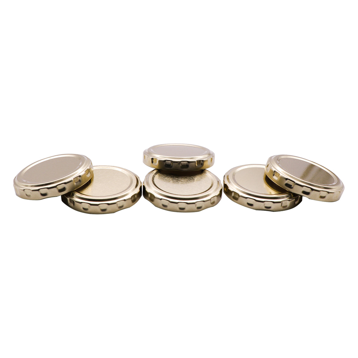REGENT JAR LIDS GOLD 6PK, 53MM DIA