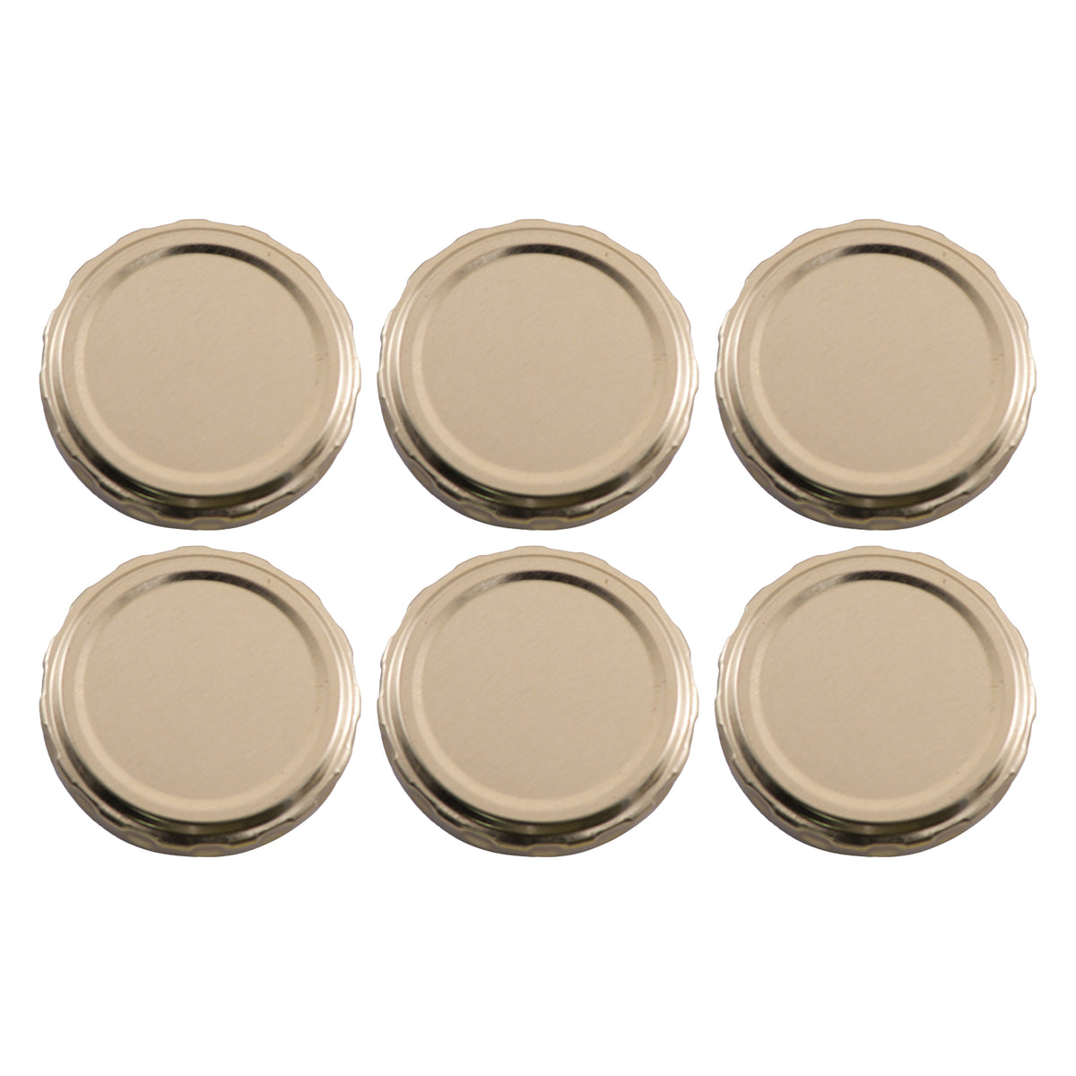REGENT JAR LIDS GOLD 6PK, 53MM DIA
