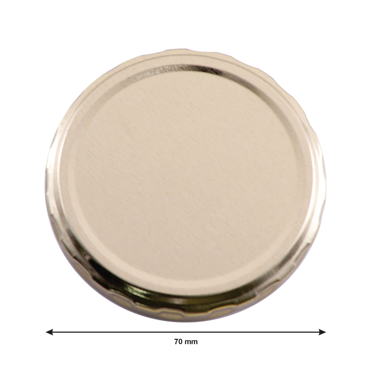 REGENT JAR LIDS GOLD 6PK, 70MM DIA