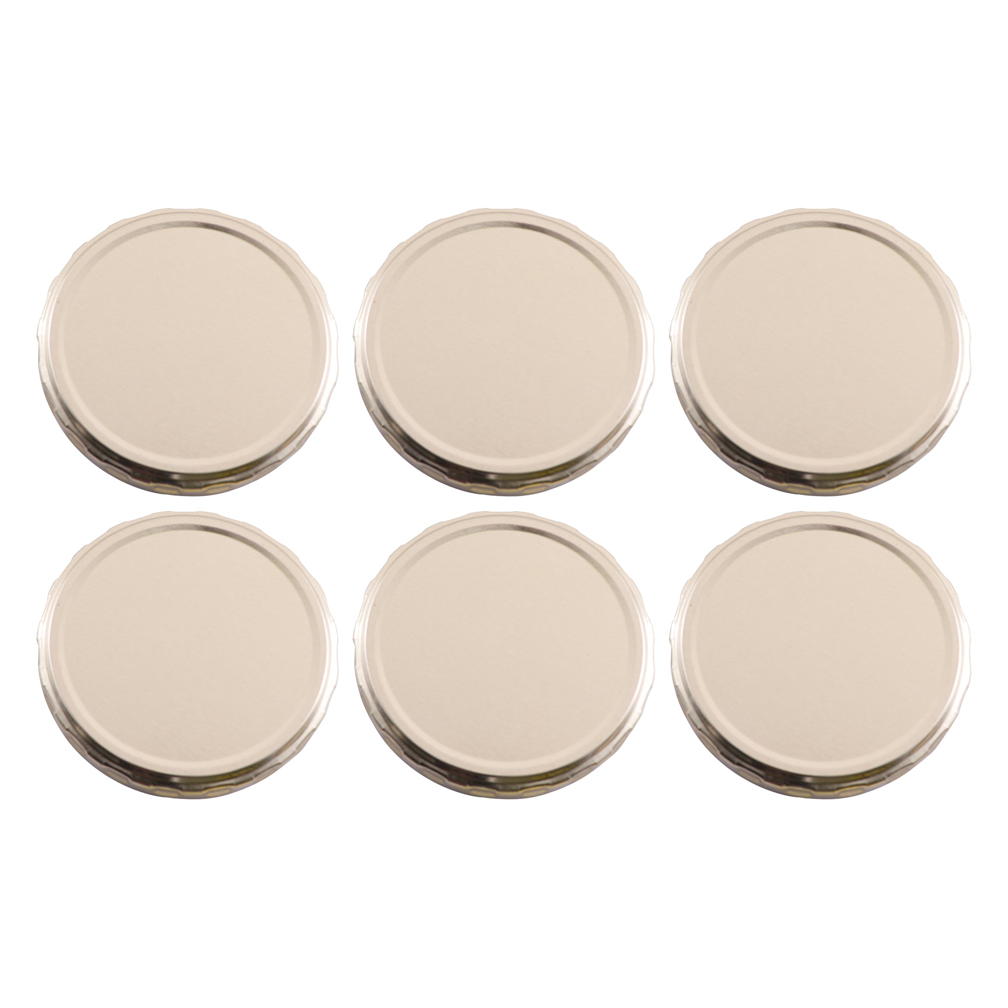 REGENT JAR LIDS GOLD 6PK, 70MM DIA