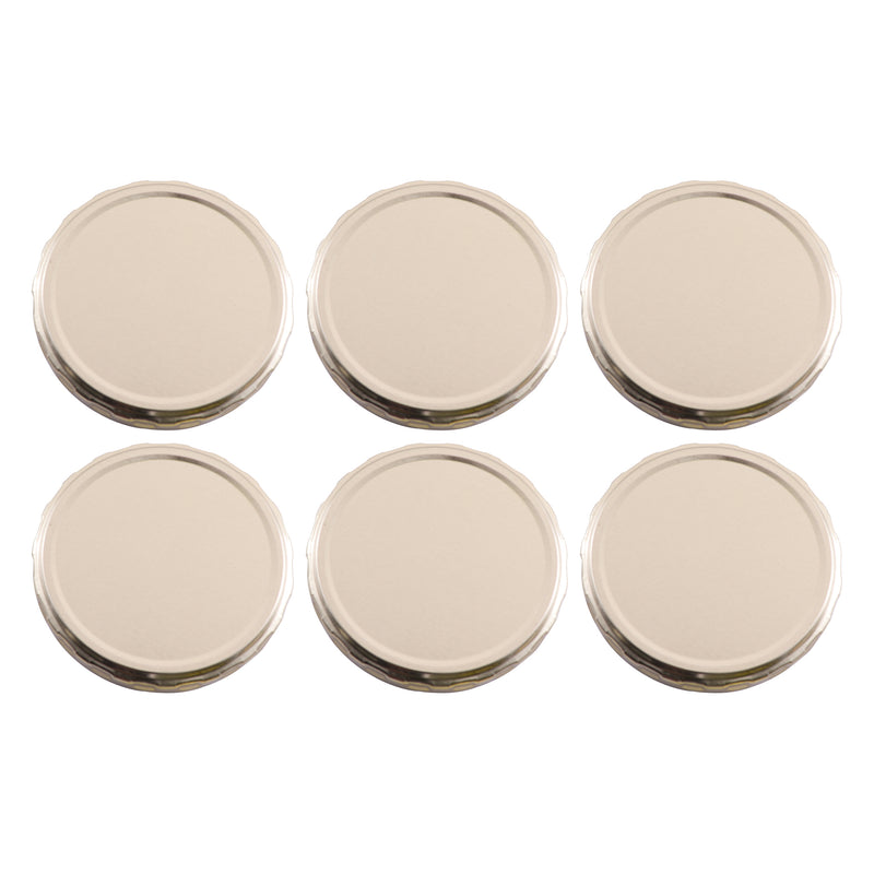 REGENT JAR LIDS GOLD 6 PACK, (70MM DIA)