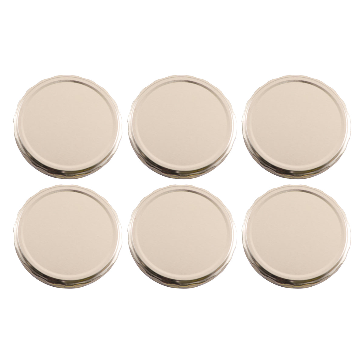 REGENT JAR LIDS GOLD 6PK, 82MM DIA