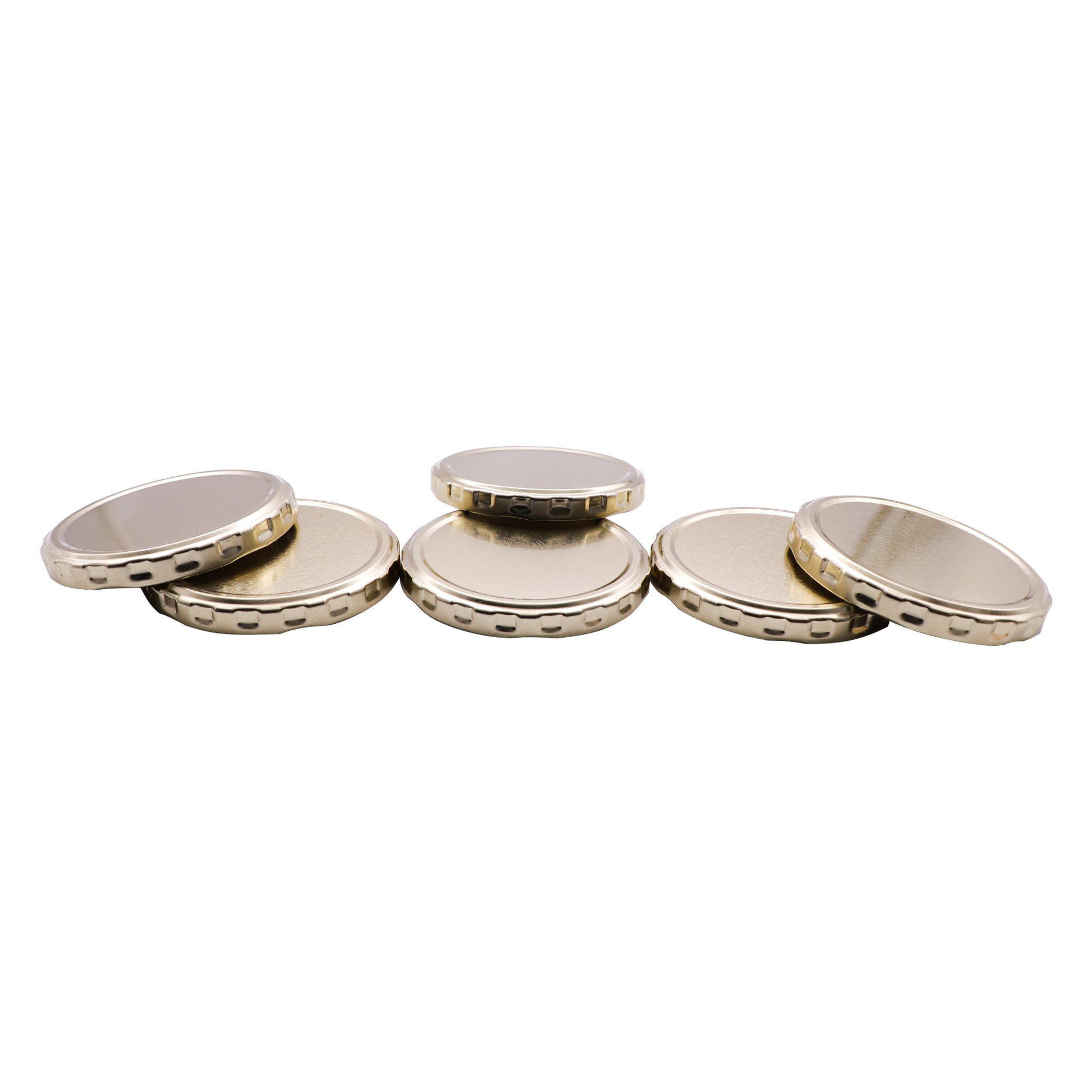 REGENT JAR LIDS GOLD 6PK, 82MM DIA