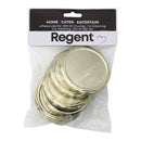 REGENT JAR LIDS GOLD 6PK, 82MM DIA