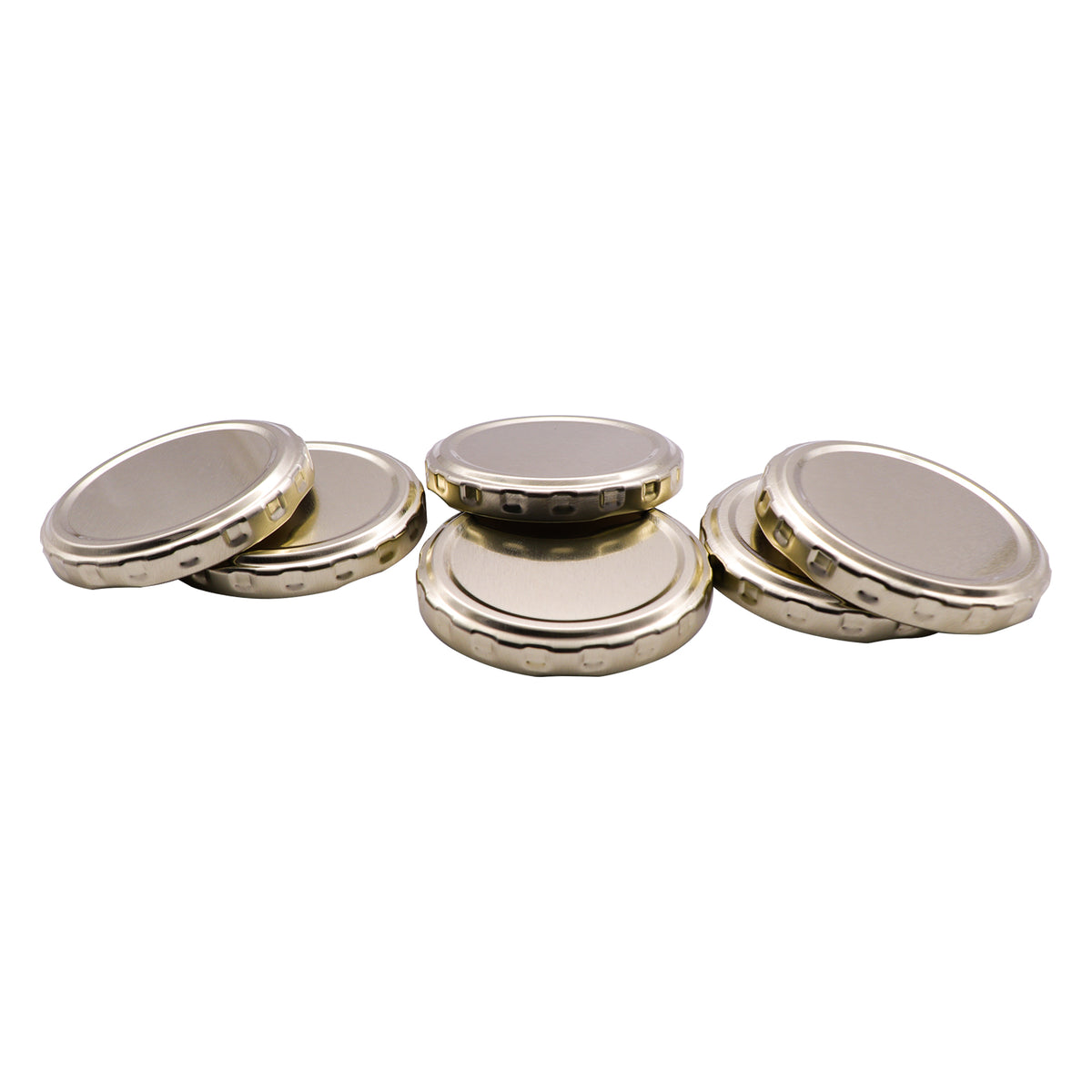 REGENT JAR LIDS GOLD 6PK, 63MM DIA
