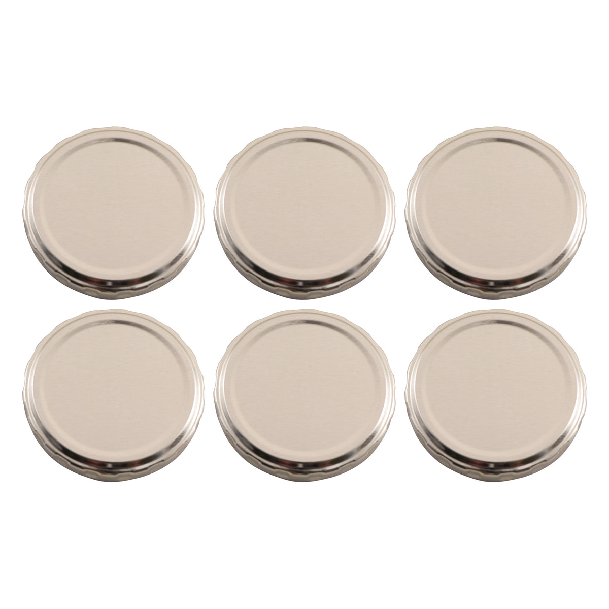 REGENT JAR LIDS GOLD 6PK, 63MM DIA