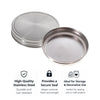 REGENT JAR LIDS STAINLESS STEEL 2PK, 90MM DIA