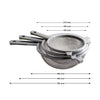 REGENT KITCHEN STRAINERS ST STEEL WITH PP PLASTIC FRAME GREY 3PCS SET, 150 l 180 l 210MM DIA
