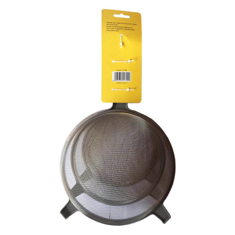 REGENT KITCHEN STRAINERS ST STEEL WITH PP PLASTIC FRAME GREY 3 PIECE SET, (150/180/210MM DIA)
