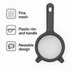 REGENT KITCHEN STRAINER ST STEEL WITH PP PLASTIC FRAME GREY, 85MM DIA