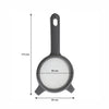 REGENT KITCHEN STRAINER ST STEEL WITH PP PLASTIC FRAME GREY, 85MM DIA