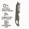 REGENT KITCHEN PEELER ST STEEL WITH PP PLASTIC HANDLE GREY, 145MM