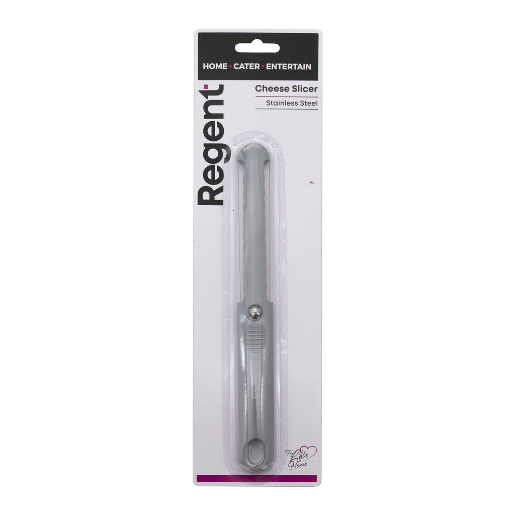 REGENT KITCHEN CHEESE SLICER ST STEEL WITH PLASTIC HANDLE GREY, 227MM
