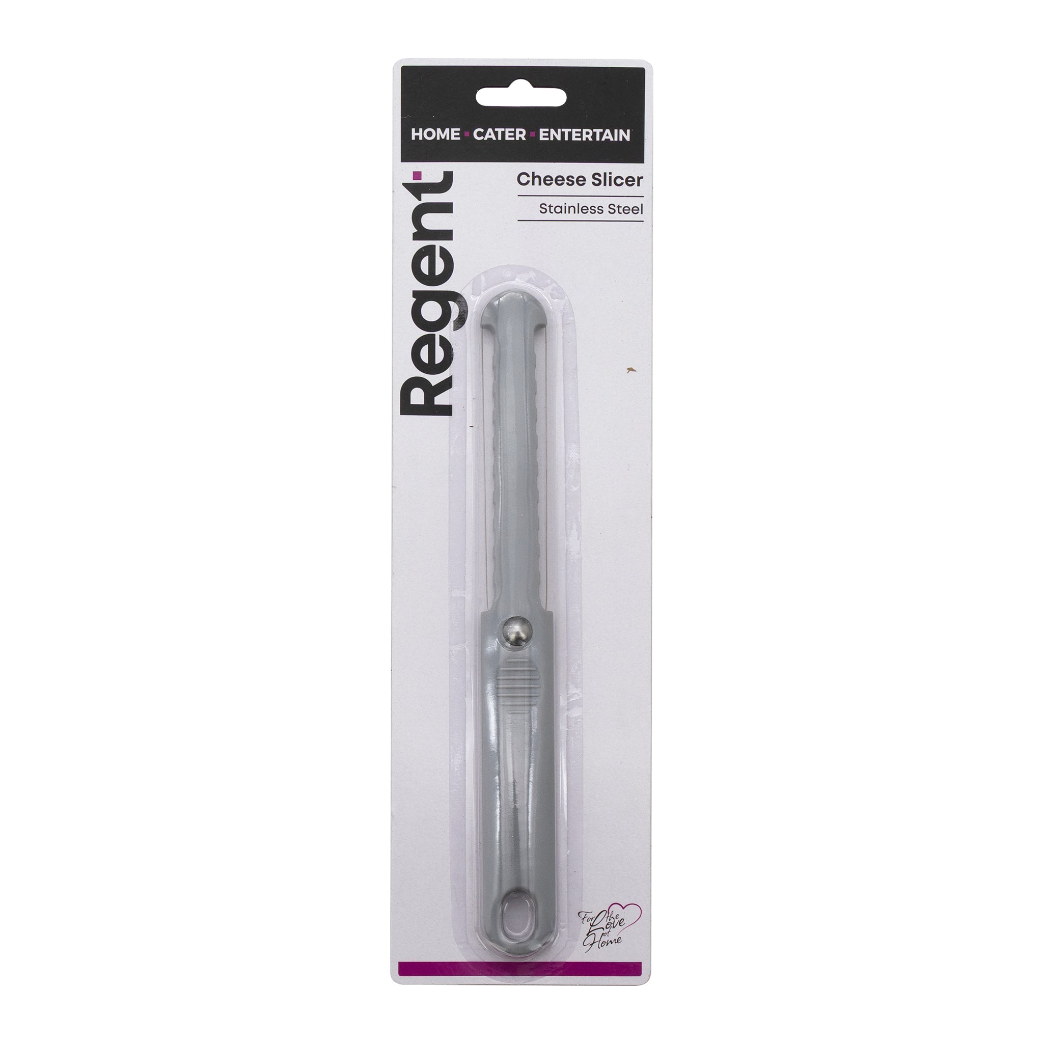 REGENT KITCHEN CHEESE SLICER ST STEEL WITH PLASTIC HANDLE GREY, 227MM