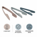 REGENT KITCHEN COLOURED NESTING FOOD TONGS PLASTIC 3PK SET, 250MM l 215MM l 185MM