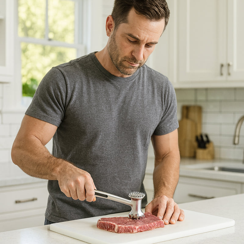 REGENT KITCHEN MEAT TENDERIZING MALLET ZINC ALLOY, 220MM