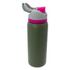 REGENT TRAVEL VACUUM FLASK STAINLESS STEEL WITH SIP STRAW OLIVE GREEN, 960ML