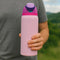 REGENT TRAVEL VACUUM FLASK STAINLESS STEEL WITH SIP STRAW PINK, 960ML