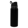 REGENT TRAVEL VACUUM FLASK STAINLESS STEEL WITH SIP STRAW BLACK, 960ML