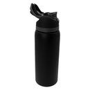 REGENT TRAVEL VACUUM FLASK STAINLESS STEEL WITH SIP STRAW BLACK, 960ML
