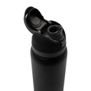 REGENT TRAVEL VACUUM FLASK STAINLESS STEEL WITH SIP STRAW BLACK, 960ML