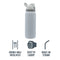 REGENT TRAVEL VACUUM FLASK STAINLESS STEEL WITH SIP STRAW WHITE, 960ML