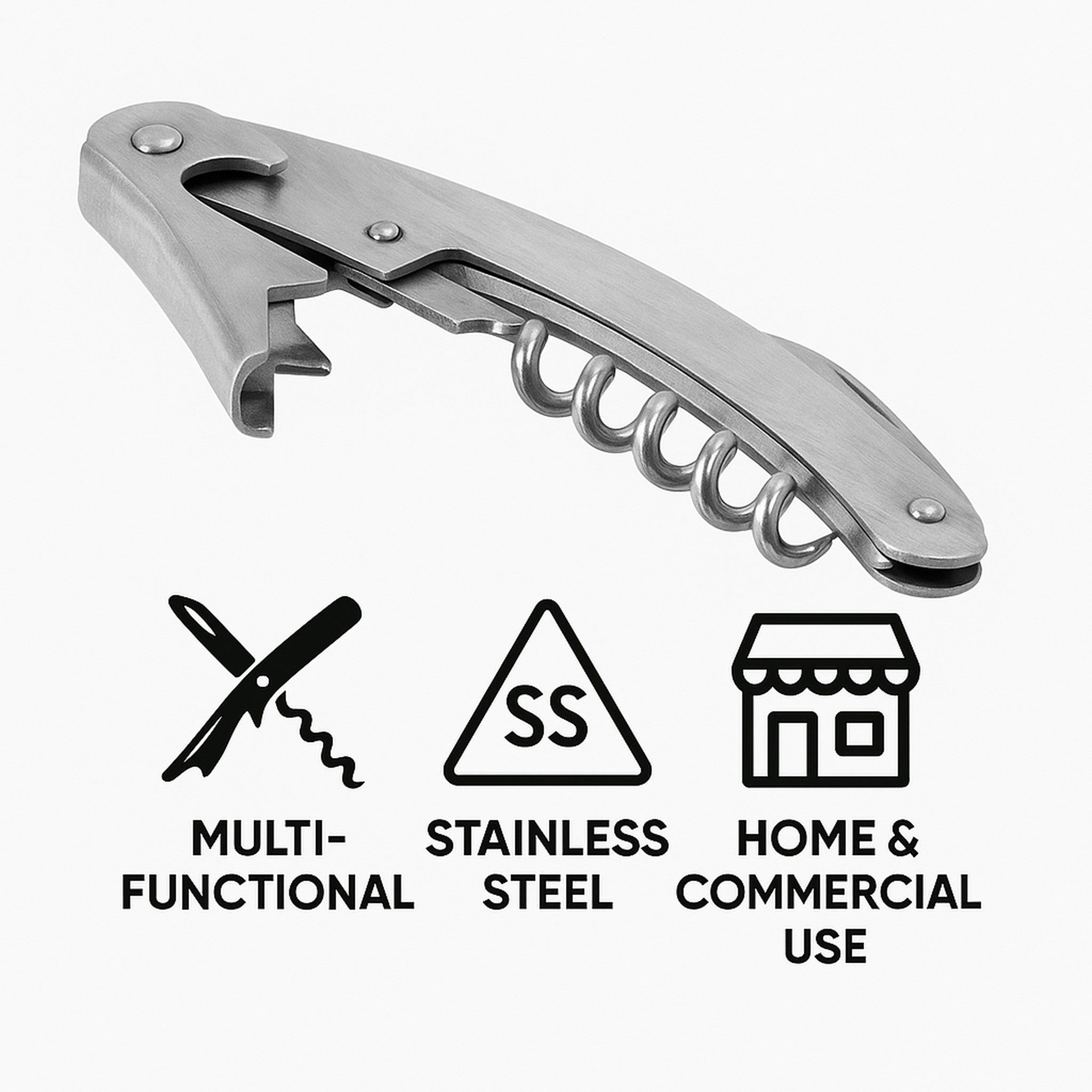 REGENT KITCHEN WAITERS FRIEND FLAT STAINLESS STEEL, 110MM