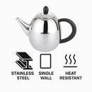 REGENT UJI TEAPOT S/STEEL WITH BLACK BAKELITE HANDLE & KNOB, 1LT