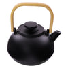 REGENT CAST IRON NAMBU TEKKI STYLE JAPANESE TEAPOT WITH BAMBOO HANDLE BLACK, 900ML